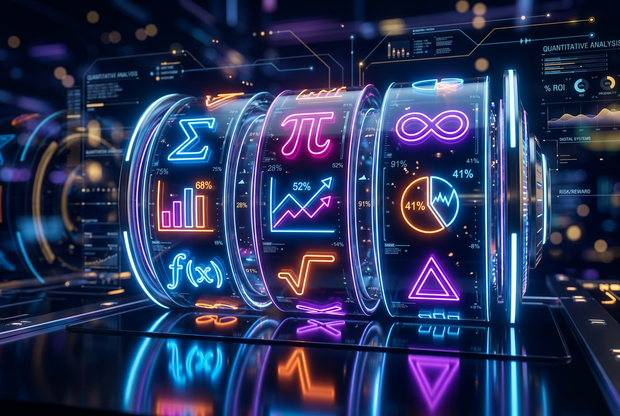 Visual representation of casino game math and RTP.